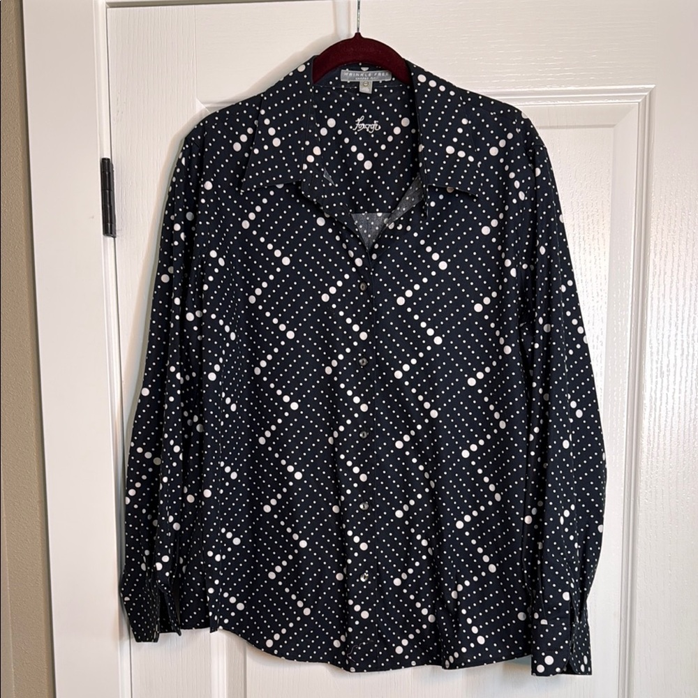 Black and White Polka Dot Shirt